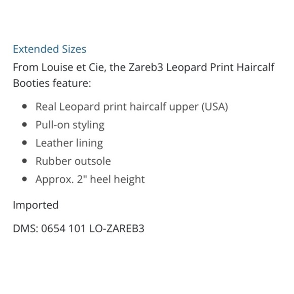NWOB Louise et Cie Zareb Leopard Print Calf Hair Ankle Booties Women’s 8.5 - Picture 11 of 11
